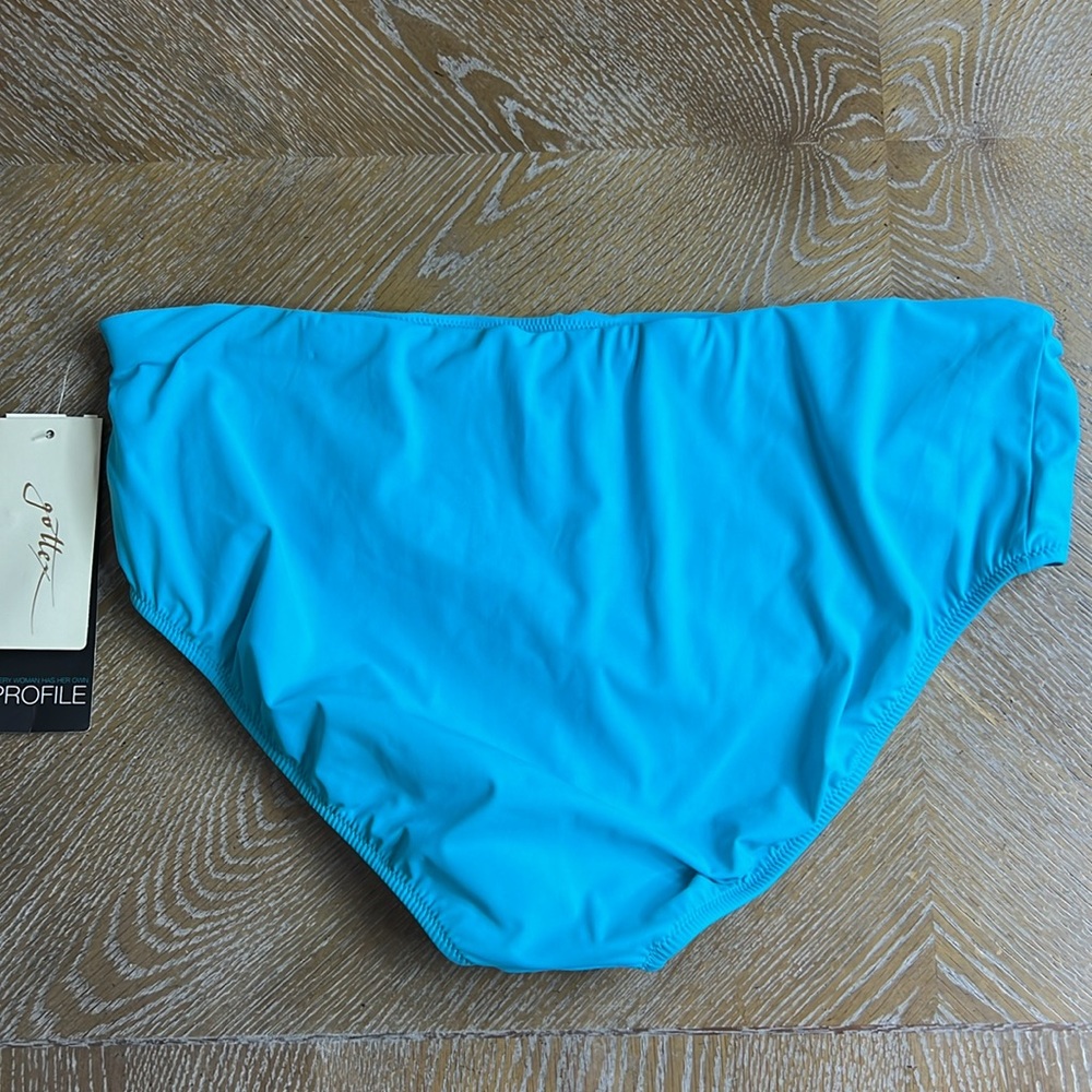 PROFILE BY GOTTEX Plus Size Aqua Swim Bikini Bottoms 14 - Picture 5 of 8